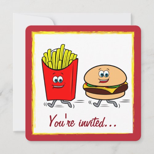 Fast Food Party Invitation