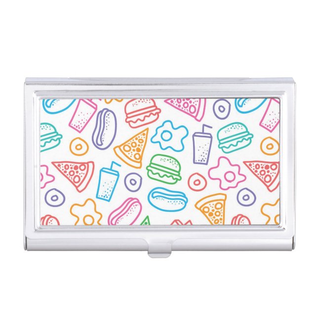 Fast food pattern 2 business card case (Front)
