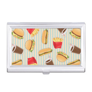 Fast Food Pattern 2 Business Card Case