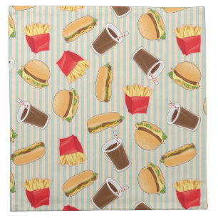 Fast Food Pattern 2 Cloth Napkin