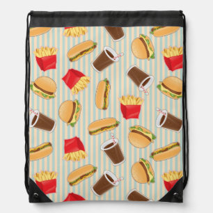 Fast Food Pattern 2 Drawstring Bag