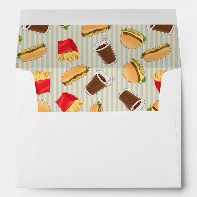 Fast Food Pattern 2 Envelope (Back (Bottom))