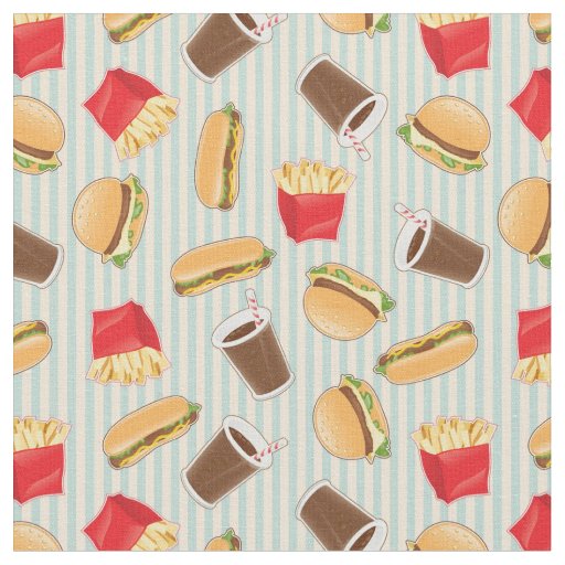 Fast Food Pattern 2 Fabric