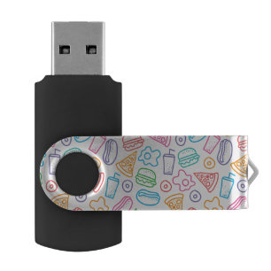 Fast food pattern 2 flash drive