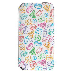 Fast food pattern 2 iPhone 6/6s wallet case