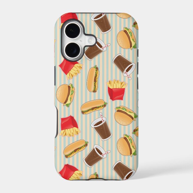 Fast Food Pattern 2 Iphone Case (Back)