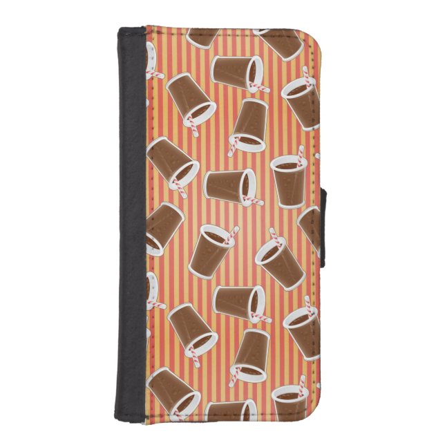 Fast food pattern 2 iPhone wallet case (Front)