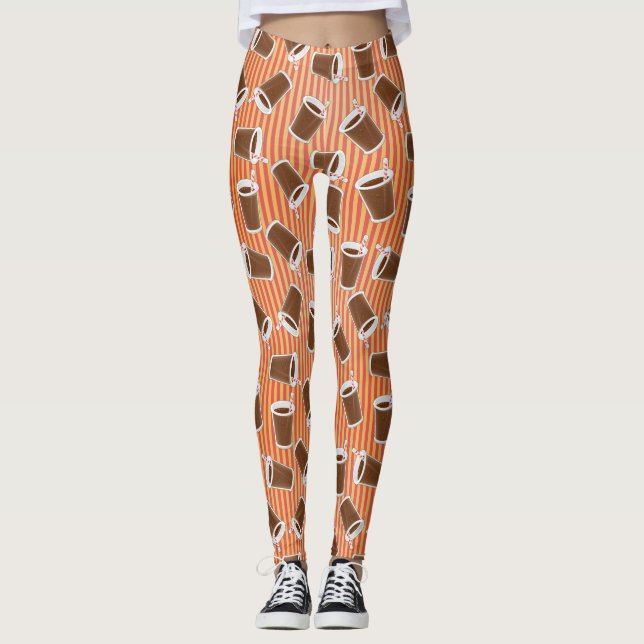 Fast food pattern 2 leggings (Front)