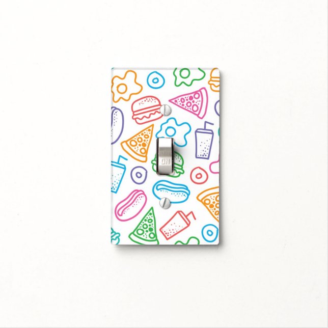 Fast food pattern 2 light switch cover (In Situ)