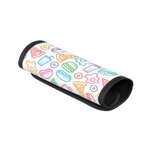 Fast food pattern 2 luggage handle wrap