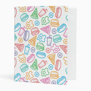 Fast food pattern 2 mini binder