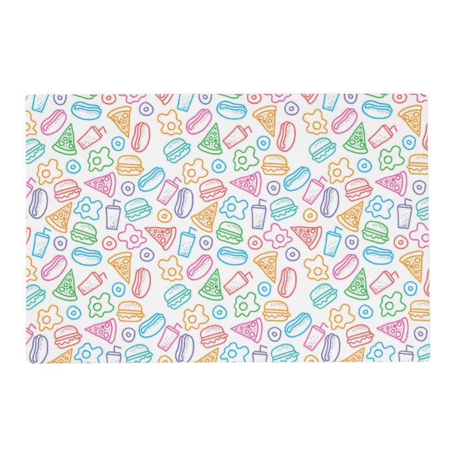 Fast food pattern 2 placemat (Front)