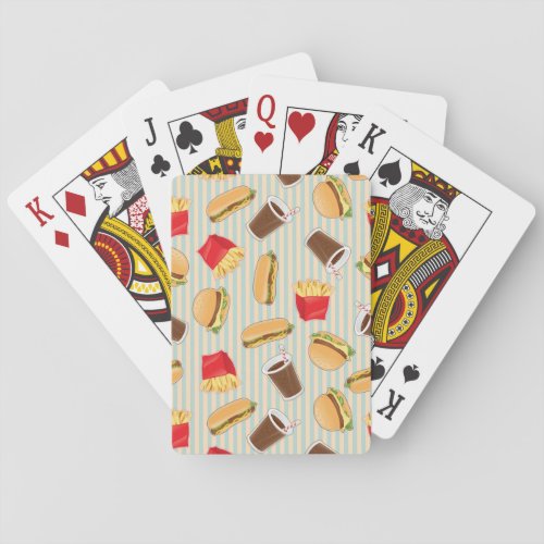 Fast Food Pattern 2 Poker Cards