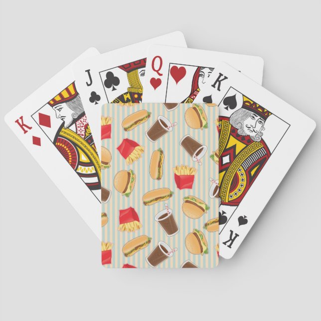 Fast Food Pattern 2 Poker Cards (Back)