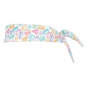 Fast food pattern 2 tie headband