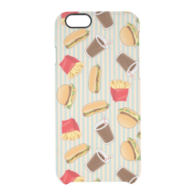 Fast Food Pattern 2 Uncommon iPhone Case (Back)