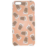 Fast food pattern 2 clear iPhone 6 plus case