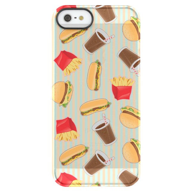 Fast Food Pattern 2 Uncommon iPhone Case (Back)