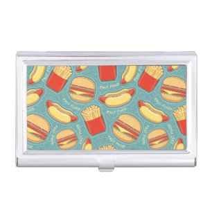 Fast Food Pattern 3 Case For Business Cards