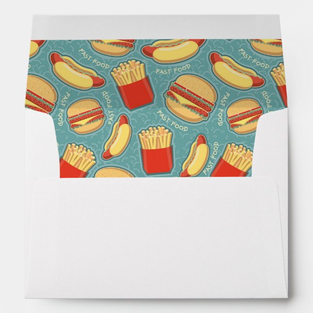 Fast Food Pattern 3 Envelope (Back (Bottom))