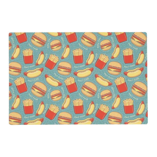 Fast Food Pattern 3 Placemat (Front)