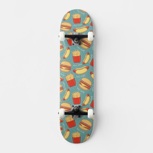 Fast Food Pattern 3 Skateboard Deck