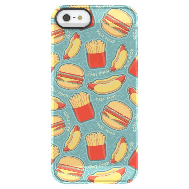 Fast Food Pattern 3 Uncommon iPhone Case (Back)