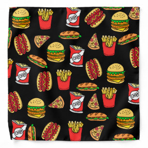Fast Food Pattern Bandana