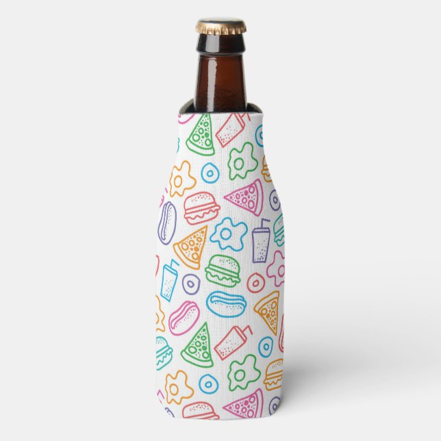 Fast food pattern bottle cooler (Bottle Front)