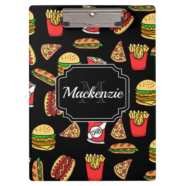 Fast Food Pattern Clipboard (Front)