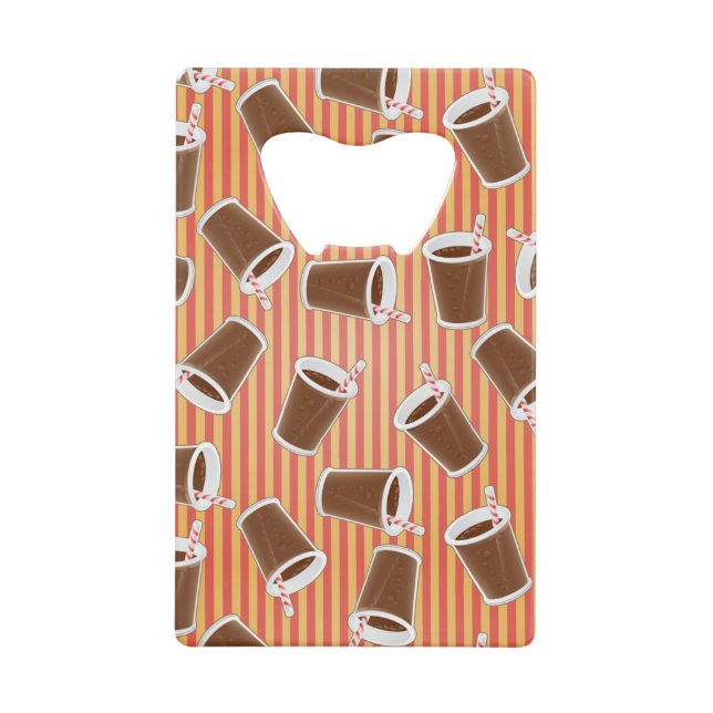 Fast food pattern credit card bottle opener (Front)
