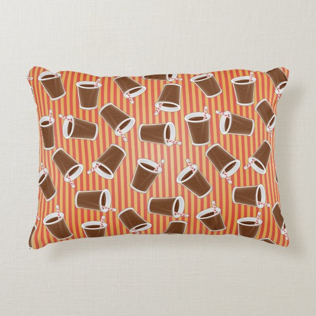 Fast food pattern decorative pillow (Front)