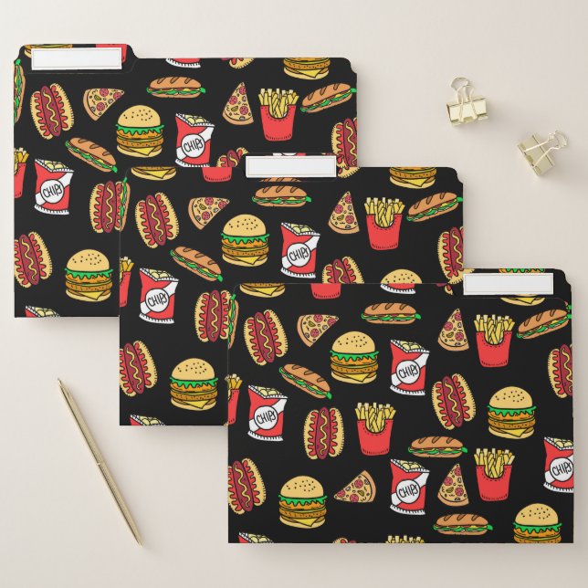 Fast Food Pattern File Folder (Set)