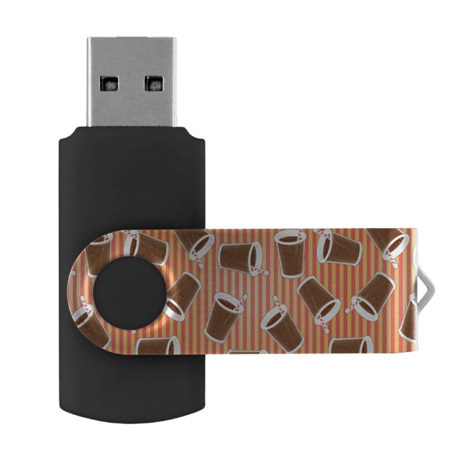 Fast food pattern flash drive (Opened)