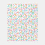 Fast food pattern fleece blanket