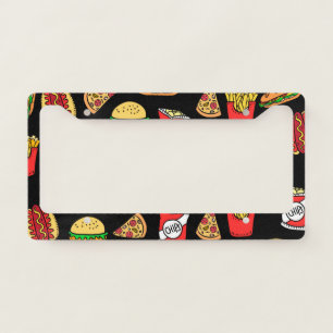 Fast Food Pattern License Plate Frame