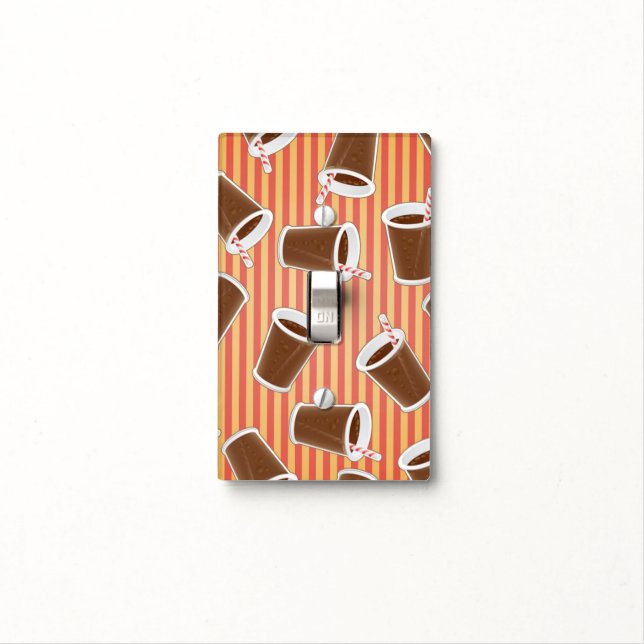 Fast food pattern light switch cover (In Situ)