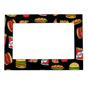 Fast Food Pattern Magnetic Frame
