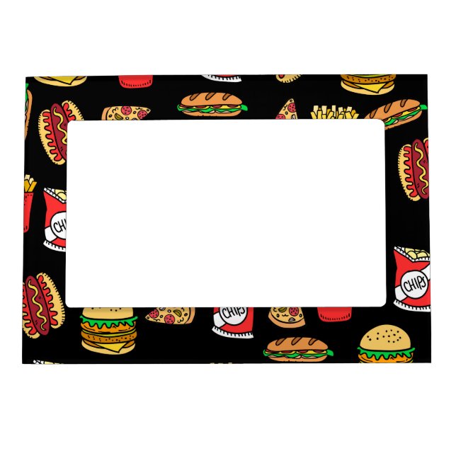 Fast Food Pattern Magnetic Frame (Front)