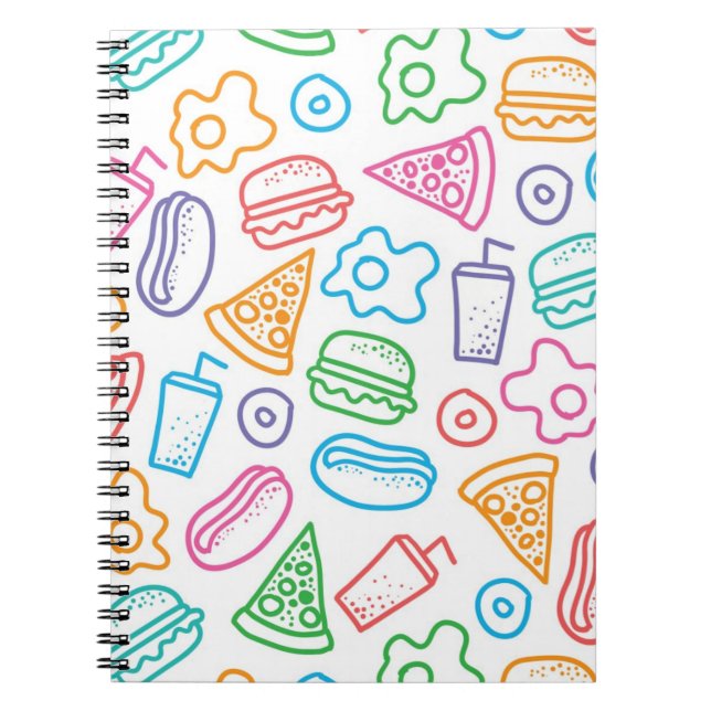 Fast food pattern notebook (Front)