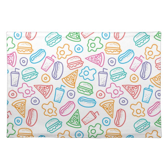 Fast food pattern placemat (Front)