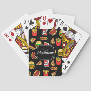 Fast Food Pattern Poker Cards