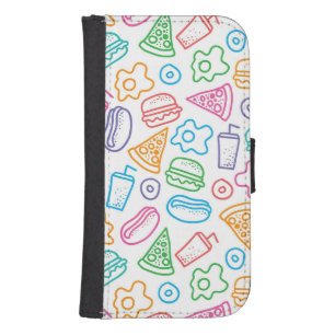 Fast food pattern galaxy s4 wallet case