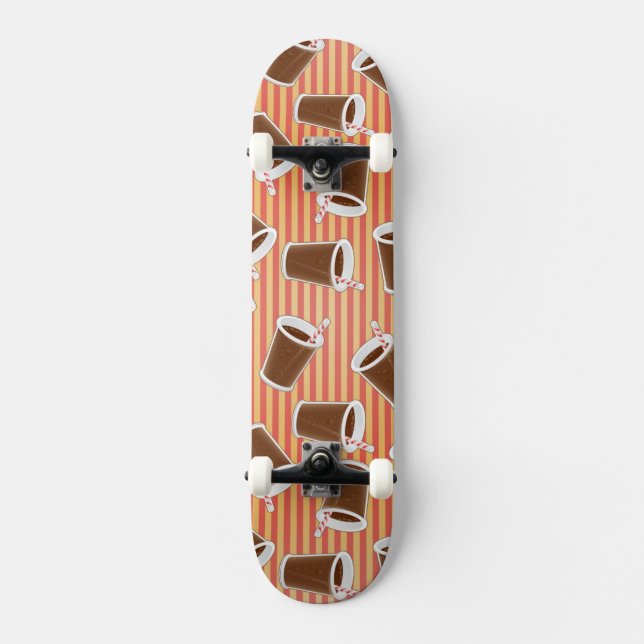 Fast food pattern skateboard deck (Front)