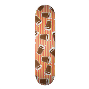 Fast food pattern skateboard deck