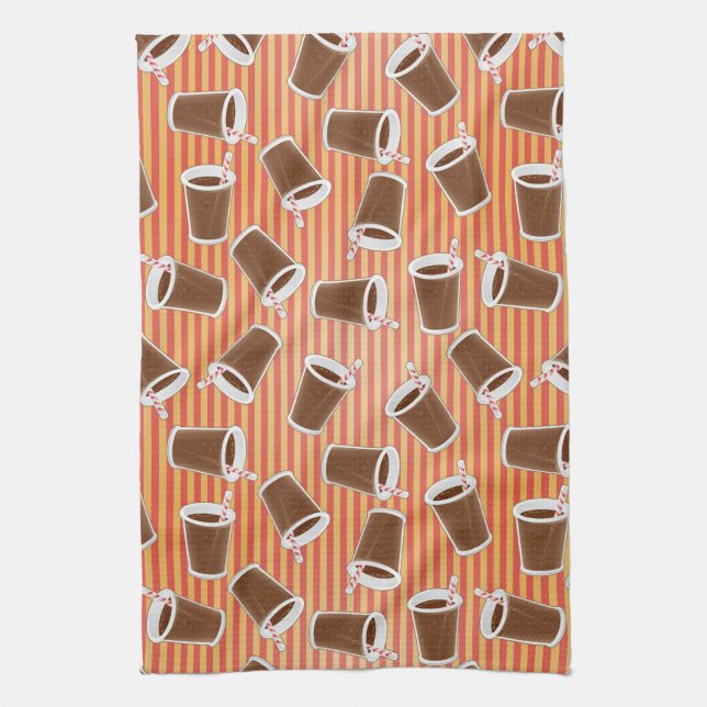 Fast food pattern towel (Vertical)
