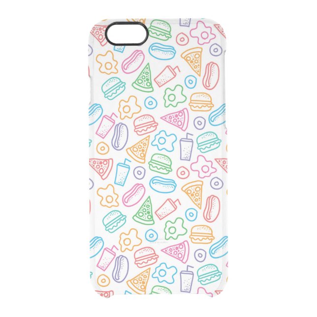 Fast food pattern uncommon iPhone case (Back)