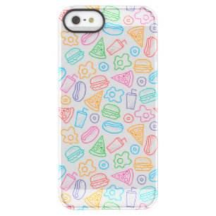 Fast food pattern permafrost iPhone SE/5/5s case