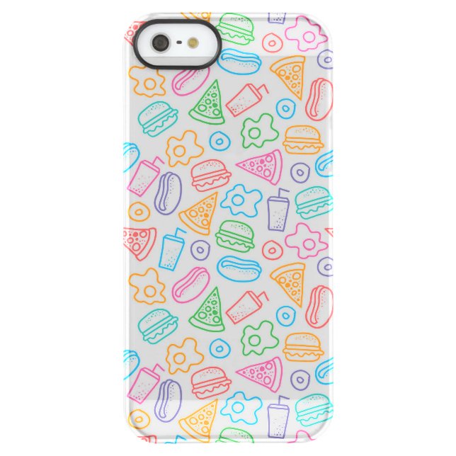 Fast food pattern uncommon iPhone case (Back)