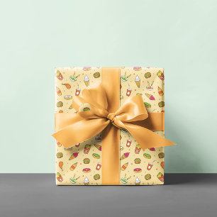 Fast Food Pattern Wrapping Paper
